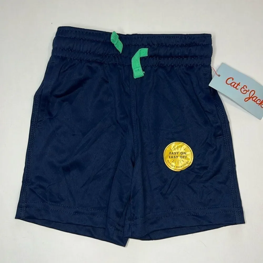 Cat & Jack Toddler Boys Navy Blue Flexible Drawstring Shorts Size 18M